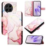 For Tecno Camon 30 5G / 4G PT003 Marble Pattern Flip Leather Phone Case(Rose Gold)