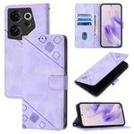 For Tecno Camon 20 Premier 5G Skin Feel Embossed Leather Phone Case(Light Purple)