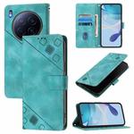 For Tecno Camon 40 Premier Skin Feel Embossed Leather Phone Case(Green)