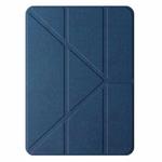 For iPad Pro 11 2024 Mutural Multi-fold Smart Leather Tablet Case(Blue)