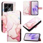 For Infinix Note 40 PT003 Marble Pattern Flip Leather Phone Case(Rose Gold)
