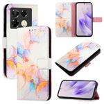 For Infinix Note 40 Pro 5G PT003 Marble Pattern Flip Leather Phone Case(Galaxy Marble White)