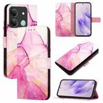 For Infinix Smart 7 HD / 7 India / 7 Plus PT003 Marble Pattern Flip Leather Phone Case(Pink Purple Gold)