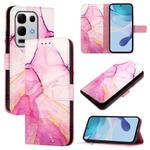 For Infinix Note 50s PT003 Marble Pattern Flip Leather Phone Case(Pink Purple Gold)