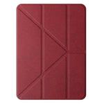 For iPad Air 11 2024 / Air 2022 10.9 Mutural Multi-fold Smart Leather Tablet Case(Red)