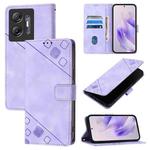 For Infinix Hot 30 5G Skin Feel Embossed Leather Phone Case(Light Purple)