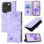 For Infinix Hot 40 / Hot 40 Pro Skin Feel Embossed Leather Phone Case(Light Purple)