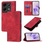 For Infinix Note 30 VIP Skin Feel Embossed Leather Phone Case(Red)