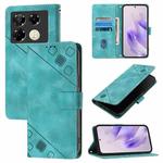For Infinix Note 40 Pro 4G Skin Feel Embossed Leather Phone Case(Green)