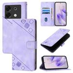 For Infinix Zero 30 5G Skin Feel Embossed Leather Phone Case(Light Purple)