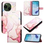 For Sharp Aquos R9 SH-51E PT003 Marble Pattern Flip Leather Phone Case(Rose Gold)