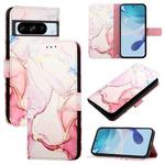 For Google Pixel 8 Pro PT003 Marble Pattern Flip Leather Phone Case(Rose Gold)