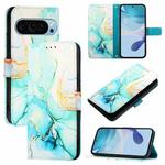 For Google Pixel 9 Pro XL PT003 Marble Pattern Flip Leather Phone Case(Green)