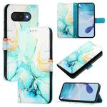 For Google Pixel 9a PT003 Marble Pattern Flip Leather Phone Case(Green)