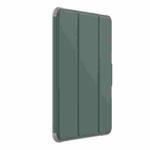 For iPad Pro 13 2024 Mutural PC Hybrid TPU Leather Smart Tablet Case(Dark Green)