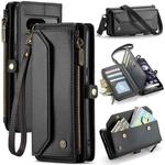For Google Pixel 8 CaseMe C36 Card Slots Zipper Wallet RFID Anti-theft Leather Phone Case(Black)