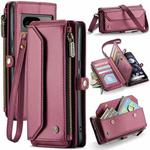 For Google Pixel 8 CaseMe C36 Card Slots Zipper Wallet RFID Anti-theft Leather Phone Case(Wine Red)