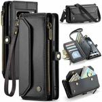 For Google Pixel 8 Pro CaseMe C36 Card Slots Zipper Wallet RFID Anti-theft Leather Phone Case(Black)