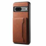 For Google Pixel 7 5G Denior D13 Retro Texture Leather MagSafe Card Bag Phone Case(Brown)