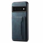 For Google Pixel 6 Pro Denior D13 Retro Texture Leather MagSafe Card Bag Phone Case(Blue)