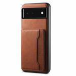 For Google Pixel 6 Denior D13 Retro Texture Leather MagSafe Card Bag Phone Case(Brown)