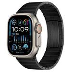 For Apple Watch Ultra 49mm PG60 Single Bead Bamboo Joint Titanium Metal Watch Band(Black)