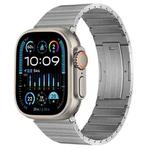 For Apple Watch Ultra 49mm PG60 Single Bead Bamboo Joint Titanium Metal Watch Band(Silver)