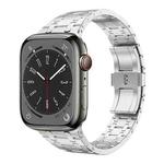 For Apple Watch SE 2023 44mm PG94 Dual-link Modified Stainless Steel Watch Band(Silver)