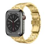 For Apple Watch SE 40mm PG94 Dual-link Modified Stainless Steel Watch Band(Gold)