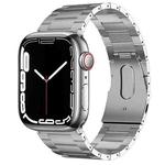 For Apple Watch SE 2023 40mm PG63 Three-Bead Protrusion Titanium Metal Watch Band(Silver)