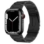 For Apple Watch 42mm PG63 Three-Bead Protrusion Titanium Metal Watch Band(Graphite Black)