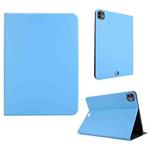 For iPad Pro 13 2024 Stretch Voltage Plain Leather Smart Tablet Case(Light Blue)