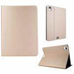 For iPad Air 13 2024 Stretch Voltage Plain Leather Smart Tablet Case(Gold)