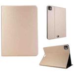 For iPad Pro 11 2024 Stretch Voltage Plain Leather Smart Tablet Case(Gold)