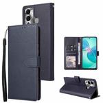 For Infinix Hot 20 Play Multifunctional Horizontal Flip Leather Phone Case with Three Card Slot(Navy Blue)