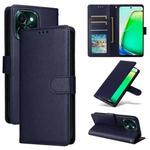 For vivo Y28 4G Multifunctional Horizontal Flip Leather Phone Case with Three Card Slot(Navy Blue)