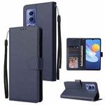 For vivo Y72 5G 3-Card Slots Multifunctional Leather Phone Case(Navy Blue)