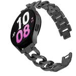 18mm Denim Chain Metal Watch Band(Black)