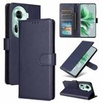 For OPPO Reno11 5G Global Multifunctional Horizontal Flip Leather Phone Case with Three Card Slot(Navy Blue)