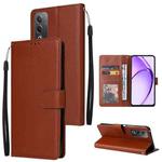 For OPPO A3 Pro 5G Global 3-Card Slots Multifunctional Leather Phone Case(Brown)