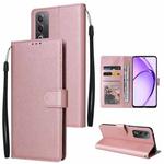 For OPPO A3 Pro 5G Global 3-Card Slots Multifunctional Leather Phone Case(Rose Gold)