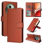 For OPPO Reno12 F 4G / 5G 3-Card Slots Multifunctional Leather Phone Case(Brown)