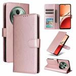 For OPPO Reno12 F 4G / 5G 3-Card Slots Multifunctional Leather Phone Case(Rose Gold)