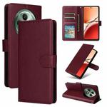 For OPPO Reno12 F 4G / 5G 3-Card Slots Multifunctional Leather Phone Case(Wine Red)