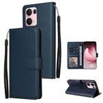 For OPPO Reno13 Pro 5G Global 3-Card Slots Multifunctional Leather Phone Case(Navy Blue)
