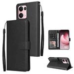 For OPPO Reno13 Pro 5G Global 3-Card Slots Multifunctional Leather Phone Case(Black)