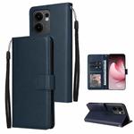 For OPPO Reno13 F 4G / 5G 3-Card Slots Multifunctional Leather Phone Case(Navy Blue)