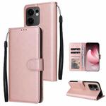 For OPPO Reno13 F 4G / 5G 3-Card Slots Multifunctional Leather Phone Case(Rose Gold)
