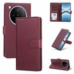 For OPPO Find X8 3-Card Slots Multifunctional Leather Phone Case(Wine Red)