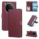 For OPPO Find X8 Pro 3-Card Slots Multifunctional Leather Phone Case(Wine Red)